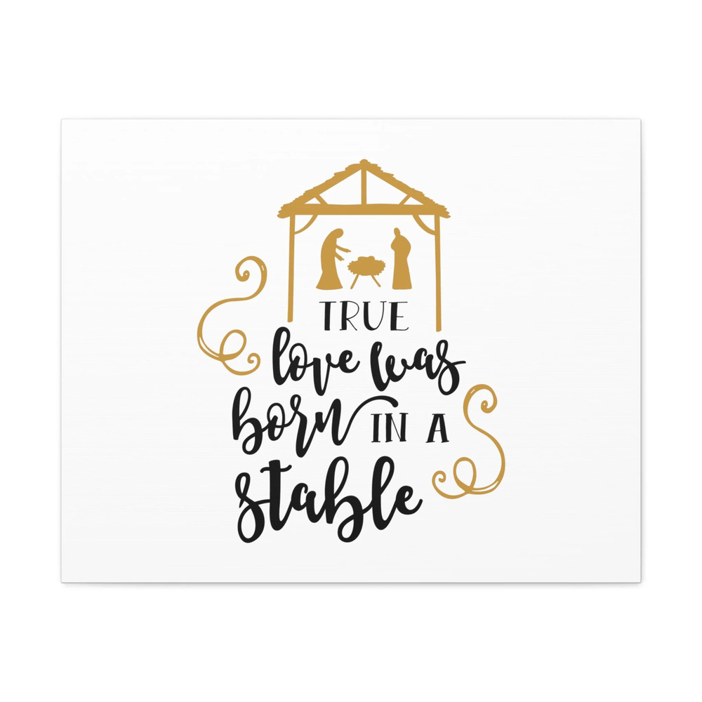 Scripture Walls 1 John 4:8 Born In A Stable Bible Verse Canvas Christian Wall